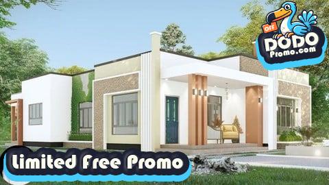 [Free Promo] Hidden Roof 3bed SketchUp Pro from basic to advance level.