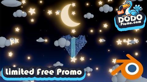 [Free Promo] The Moon’s Resting Place: A Low Poly Blender Scene