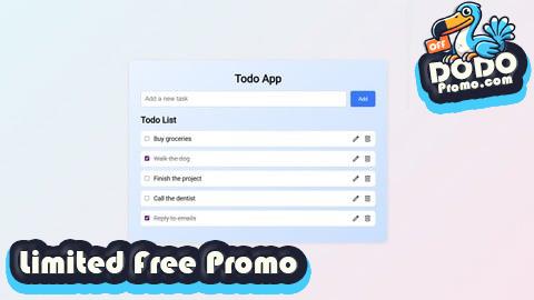 [Free Promo] Todo App Project: Learn JavaScript, HTML & CSS Step by Step